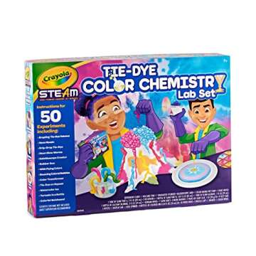 Crayola Tie Dye Color Chemistry Set for Kids, STEAM/STEM Activities, Educational Toy, Ages 7, 8, 9, 10