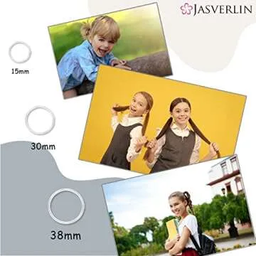 JASVERLIN Clear Hair Elastics, 2000 Pcs Variety Pack of Small, Medium, Large Rubber Bands Ponytail Holders and Polybands for Toddlers, Girls, Women, Baby