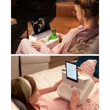 Viozon Tablet Stand Pillow, Compatible with 4-13" Phone/Tablet, iPad, iPhone, Samsung,Kindle,Google,...
