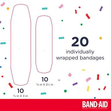 Band-Aid Brand Adhesive Bandages for Minor Cuts & Scrapes, Wound Care Featuring Disney/Pixar Lightyear Characters for Kids and Toddlers, Assorted Sizes 20 ct