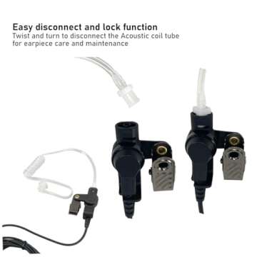 MaximalPower™ Twist On Replacement Acoustic Tube/Clear Coil for Two-Way Radio Headsets (2 Pack)