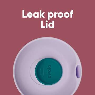 Owala SmoothSip Slider Insulated Stainless Steel Coffee Tumbler, Reusable Iced Coffee Cup, Hot Coffee Travel Mug, BPA Free 12 oz, Purple/Pink (Crochet Queen)