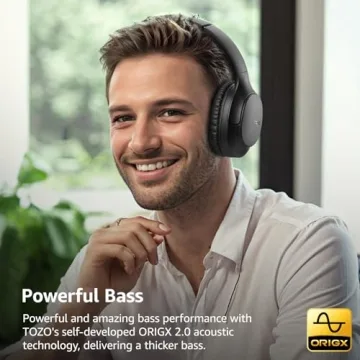 TOZO Bluetooth 5.4 Headphones - 70H Playtime, Foldable