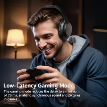 TOZO Bluetooth 5.4 Headphones - 70H Playtime, Foldable