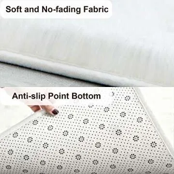 TWINNIS Super Soft Shaggy Rugs Fluffy Carpets 4x5.9 Feet, Indoor Modern Plush Area Rugs for Living R...