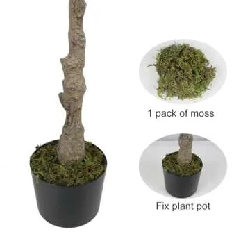 HUAESIN 6.5ft Artificial Cherry Blossom Tree with 32 Branches, Pink Silk Flowers for Home, Wedding, Party, Office Decor