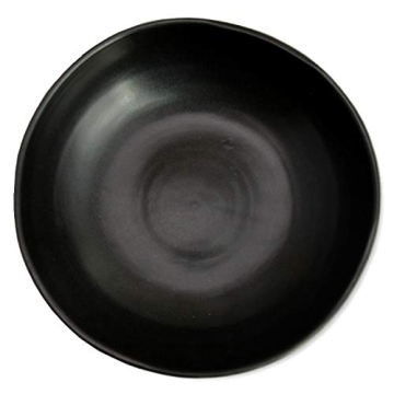 roro Handmade Ceramic Pasta Bowls - Set of 2, Semi-Matte Black