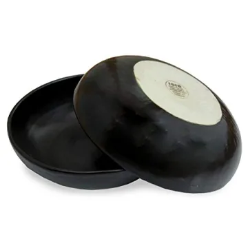 roro Handmade Ceramic Pasta Bowls - Set of 2, Semi-Matte Black