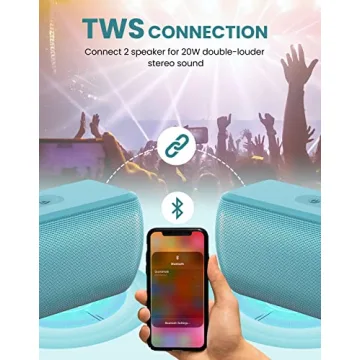 LENRUE Portable Bluetooth Speaker - 16H Playtime & Loud Sound