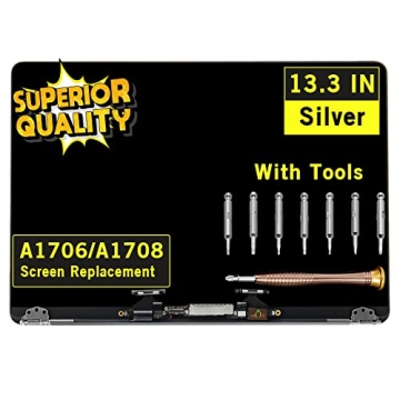 GBOLE Screen Replacement for MacBook Pro A1706 A1708 Late 2016 Mid 2017 EMC 3071 3163 2978 3164 Reti...