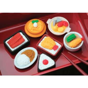 20 of Assorted IWAKO Japanese Puzzle Eraser - Restaurant Food Collection (20 will be randomly selected from images)