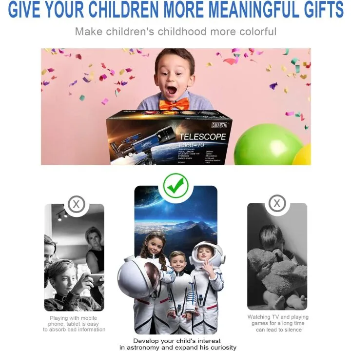 Kids 70MM Telescope with Tripod - Explore the Stars!