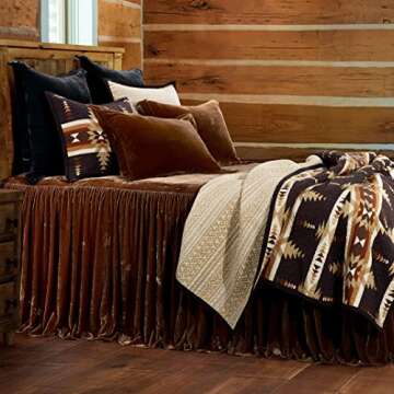 Paseo Road by HiEnd Accents Yosemite Western Bedding 3 Piece Quilt Set with Pillow Shams, Full Queen Aztec Bedding Set, Tribal Southwestern Bedding, Geometric Pattern Cotton Reversible Bed Set