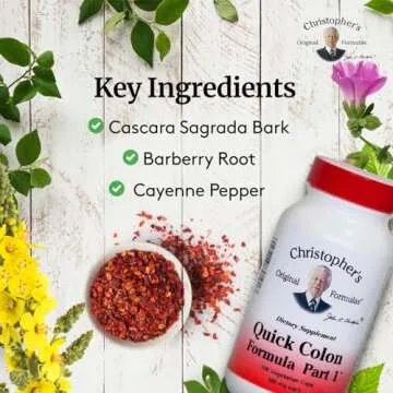 Effective Holistic Colon Support by Christopher's 100 Veg Caps