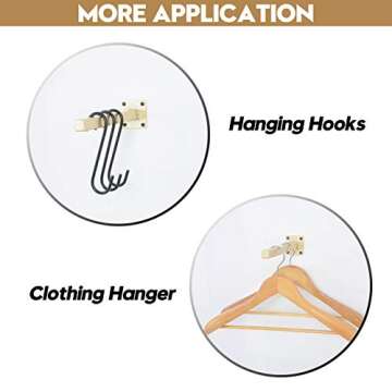 AddGrace Gold Shelf Brackets for Stylish DIY Shelving