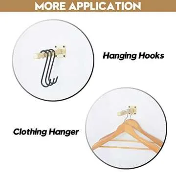 AddGrace Gold Shelf Brackets for Stylish DIY Shelving