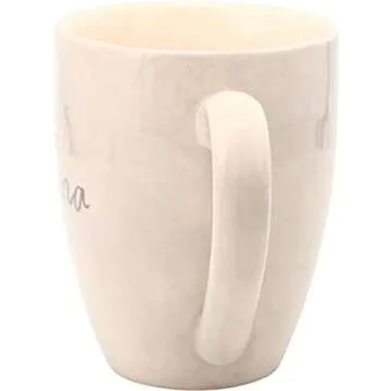 Pavilion Gift Company Best Mom Ever Tan and Purple Large 20 oz Ceramic Coffee Mug Tea Cup, Beige