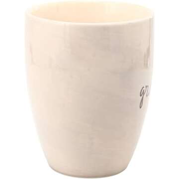 Pavilion Gift Company Best Mom Ever Tan and Purple Large 20 oz Ceramic Coffee Mug Tea Cup, Beige