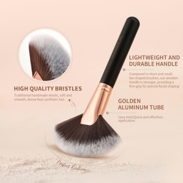Docolor Large Fan Brush - Perfect Finishing for Makeup