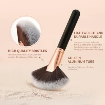 Docolor Large Fan Brush - Perfect Finishing for Makeup