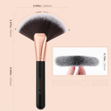 Docolor Large Fan Brush - Perfect Finishing for Makeup