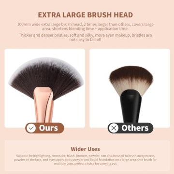 Docolor Large Fan Brush - Perfect Finishing for Makeup