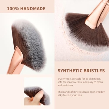 Docolor Large Fan Brush - Perfect Finishing for Makeup