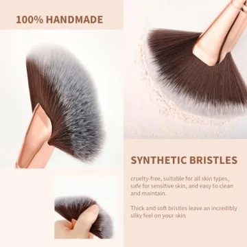 Docolor Large Fan Brush - Perfect Finishing for Makeup