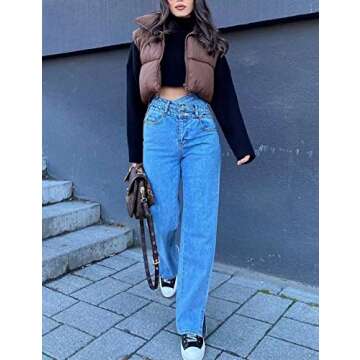 Stylish UANEO Cropped Puffer Vest for Women