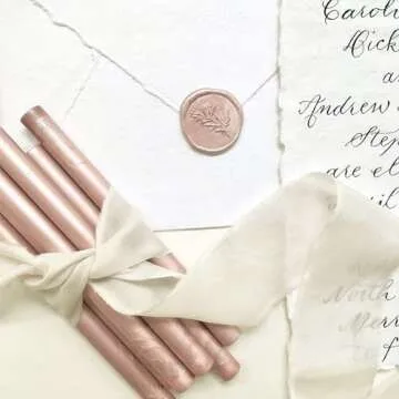 Champagne Rose Glue Gun Wax Sticks for Sealing 8 Pack