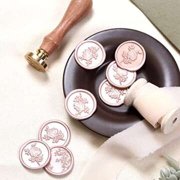 Champagne Rose Glue Gun Wax Sticks for Sealing 8 Pack