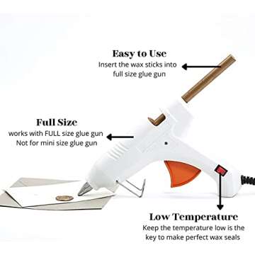 Champagne Rose Glue Gun Wax Sticks for Sealing 8 Pack