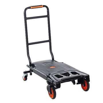 VEVOR Aluminum Folding Hand Truck 2-in-1 300 lbs Capacity