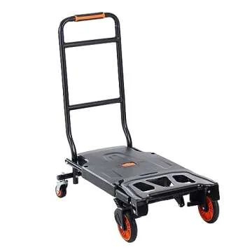 VEVOR Aluminum Folding Hand Truck 2-in-1 300 lbs Capacity