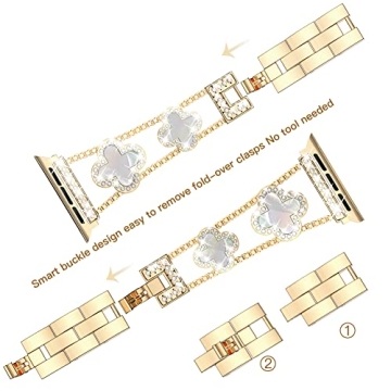 Elegant Adjustable Apple Watch Band - Luxury Design for Women