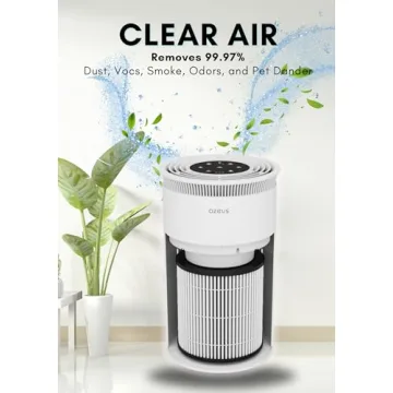 Azeus Air Purifier with H13 True HEPA Filter for Large Rooms