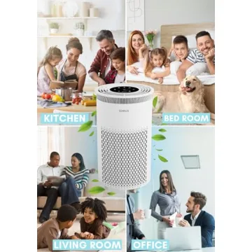 Azeus Air Purifier with H13 True HEPA Filter for Large Rooms