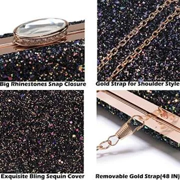 Elegant Sparkling Clutch Purse for Events and Parties