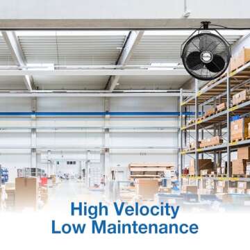 Air King 9718 18-Inch Industrial Grade Ceiling Mount Fan,Black