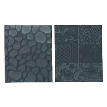 Sculpey Tools Nature Texture Sheet Set, reusable 2 piece set, Great for all types of DIY crafts, polymer clay, jewelry making and mixed media, great for all skill levels