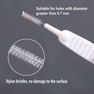 Shower Head Cleaning Brush 20pcs, Anti-Clogging Shower Nozzle Cleaning Brush Multifunctional Shower Head Cleaner Tool for Pore Hole Bathroom Home Supplies Nylon Small Cleaning Brush