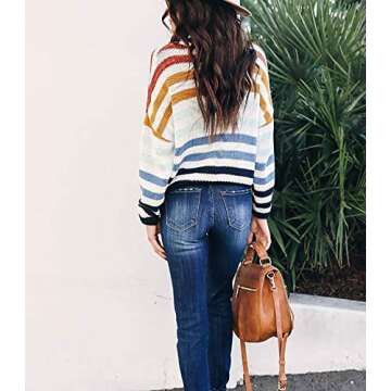 cordat Women Color Block Long Sleeve Knitted Sweater