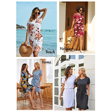 Anydoll Spring Summer Dress Casual Work Tshirt Stripe White