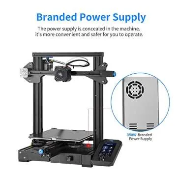 Official Creality Ender 3 V2 Upgraded 3D Printer with Silent Motherboard Branded Power Supply Carborundum Glass Platform Resume Printing Function, DIY Printers Build Volume 8.66x8.66x9.84 inch