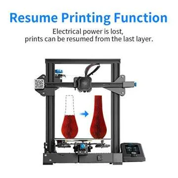 Official Creality Ender 3 V2 Upgraded 3D Printer with Silent Motherboard Branded Power Supply Carborundum Glass Platform Resume Printing Function, DIY Printers Build Volume 8.66x8.66x9.84 inch