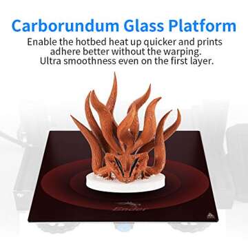 Official Creality Ender 3 V2 Upgraded 3D Printer with Silent Motherboard Branded Power Supply Carborundum Glass Platform Resume Printing Function, DIY Printers Build Volume 8.66x8.66x9.84 inch