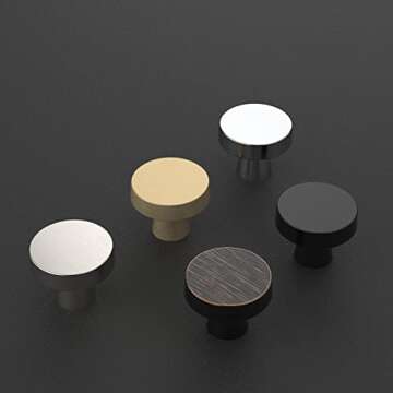 9BUILD 1-1/4 Inch 20 Pack Oil Rubbed Bronze Cabinet Knobs Kitchen Cabinet Knobs Round Cabinet Knobs ...