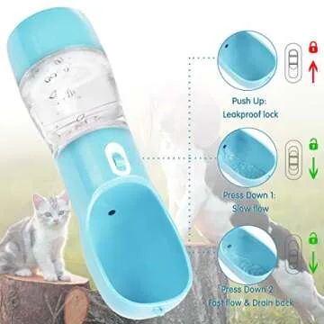 DearLord Pet Hydration Bottle with Treat Compartment