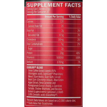 BSN ISOBURN Lean Whey Protein Powder Fat Burner Vanilla
