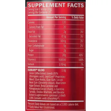 BSN ISOBURN Lean Whey Protein Powder Fat Burner Vanilla